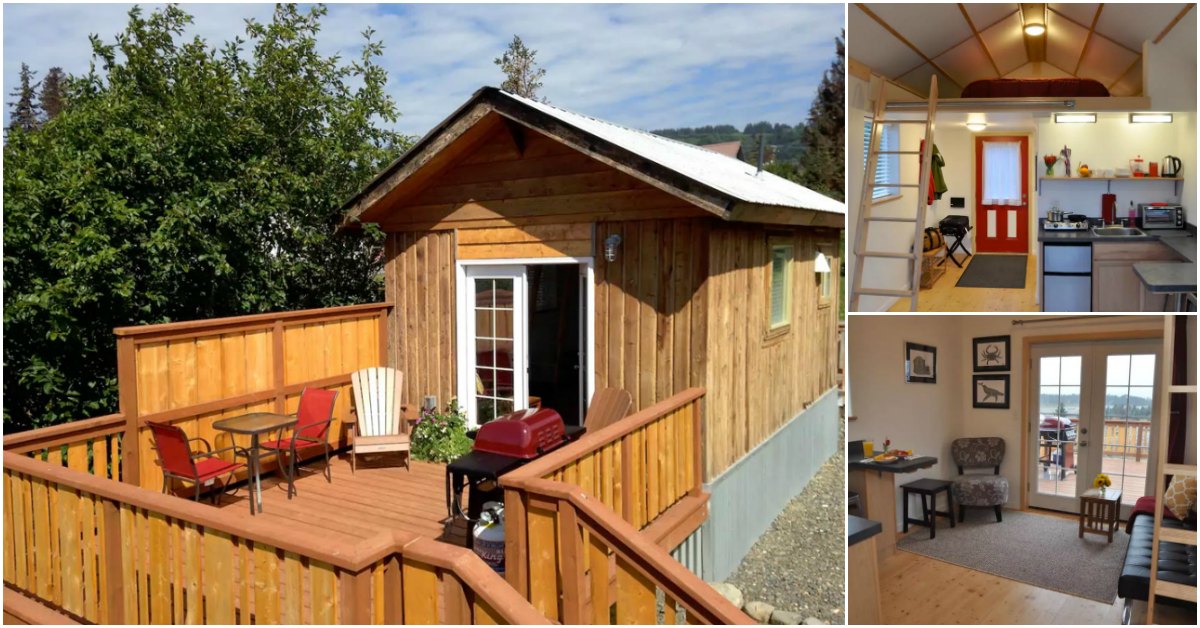 Tiny House With 300 Square Feet In Homer Alaska Is Open To Visitors Tiny Houses 