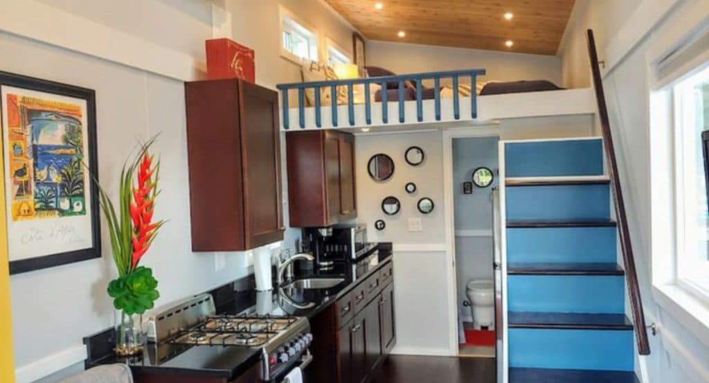 Blue heron kitchen with loft