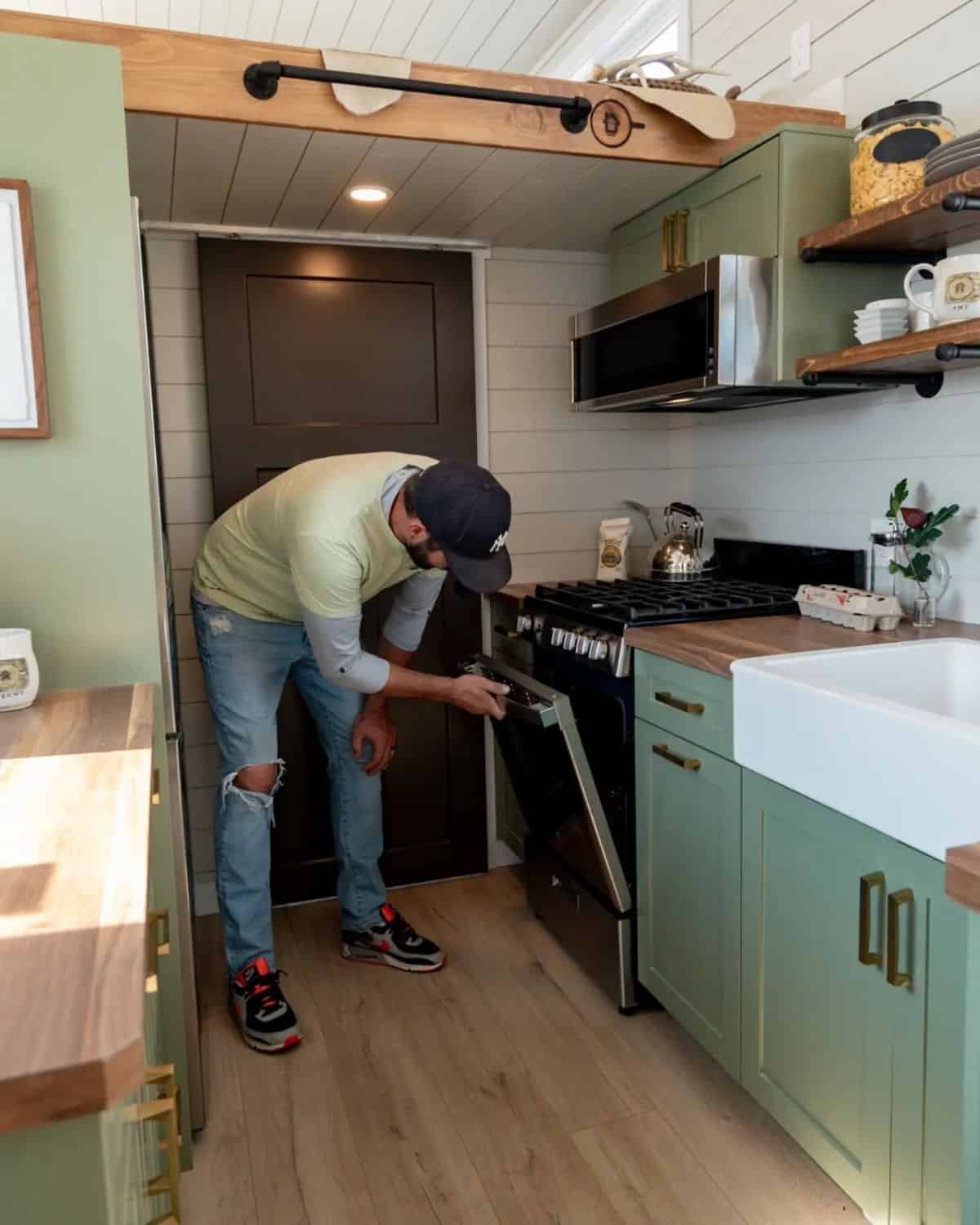 Kitchen area of Teacup Tiny Home  is stunning